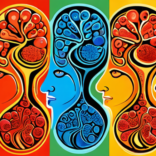 An abstract, visually striking representation of color psychology's impact on the human mind and decision-making. Swirling, vibrant gradients of warm (red, orange, yellow) and cool (blue, green, purple) colors subtly forming a stylized brain or thought process, with subtle visual cues like brand logos, purchasing icons, and emotional expressions emerging from the colors. Emphasize the profound, often unconscious influence colors have. Digital art, psychological visual, ethereal, high detail, smooth transitions.